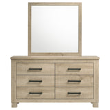 Oakglen Weathered Oak 6-drawer Bedroom Dresser and Mirror