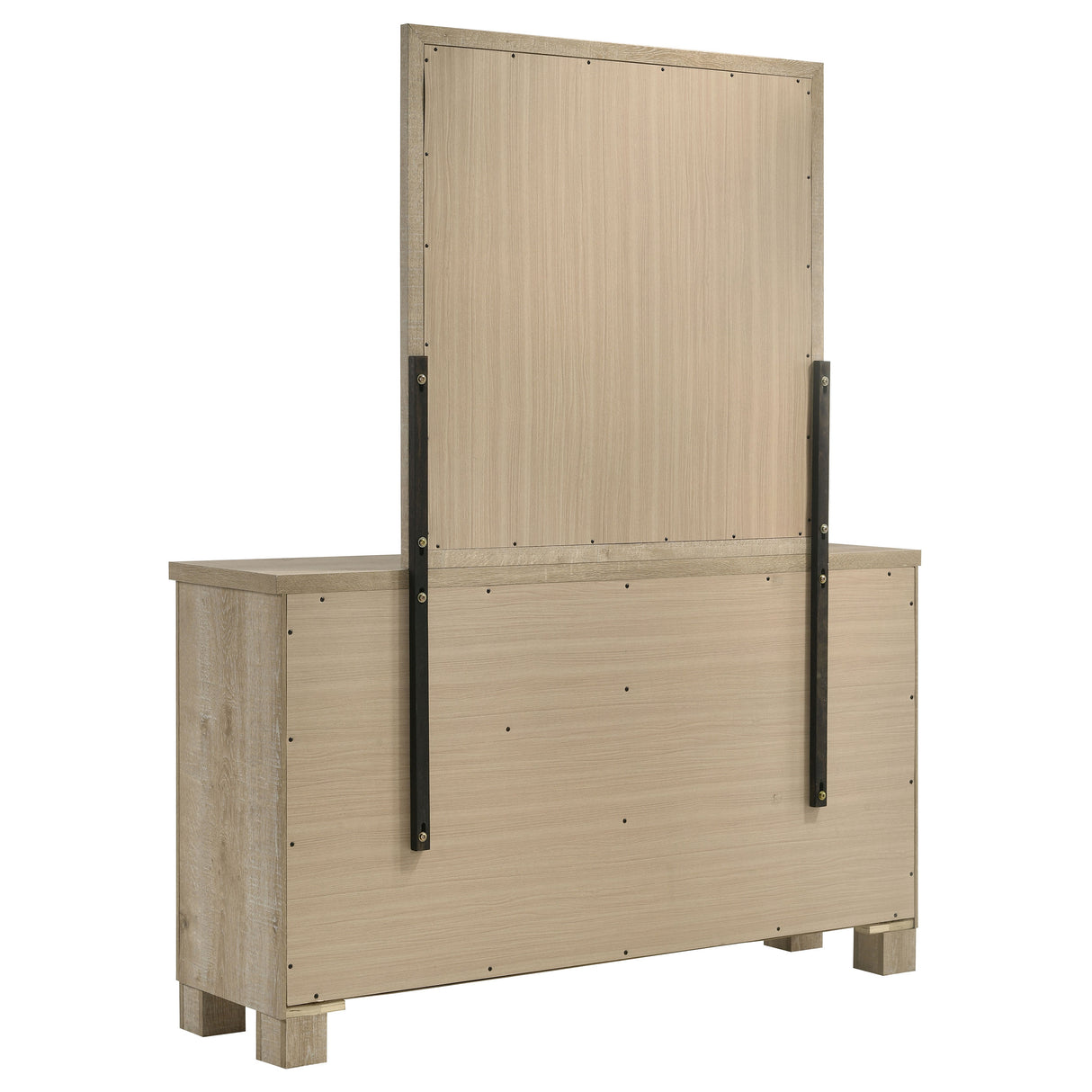 Oakglen Weathered Oak 6-drawer Bedroom Dresser and Mirror