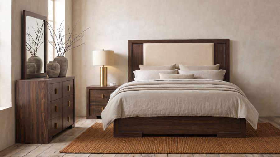 Etienne Walnut 4-Piece Eastern King Bedroom Set by Coaster at Eve Furniture