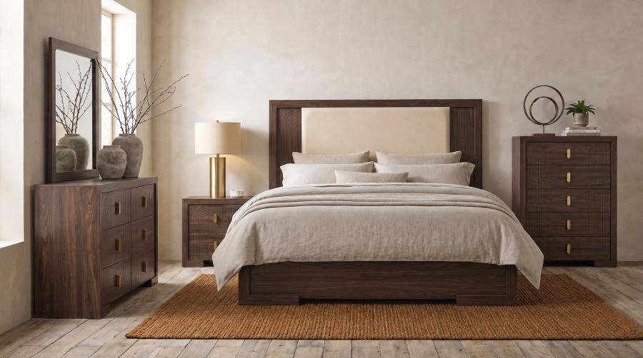 Etienne Walnut 5-Piece Eastern King Bedroom Set by Coaster at Eve Furniture