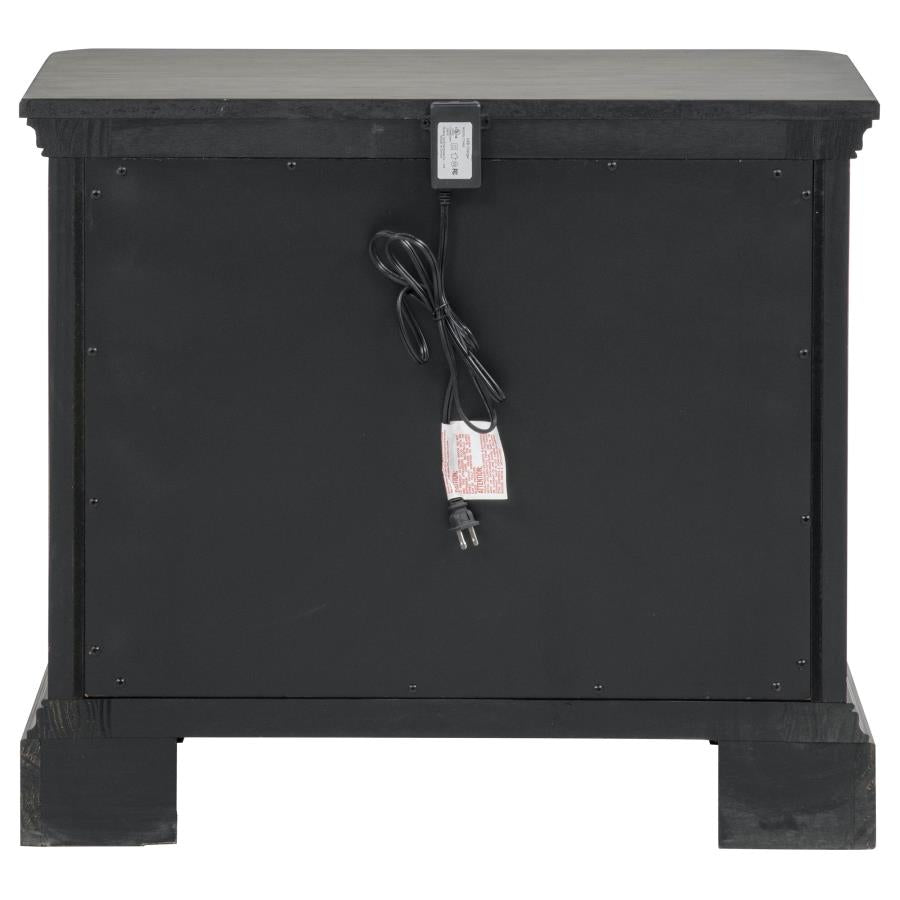 Cresswell Weathered Taupe 3-drawer Nightstand Bedside Table