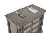 Cresswell Weathered Taupe 3-drawer Nightstand Bedside Table