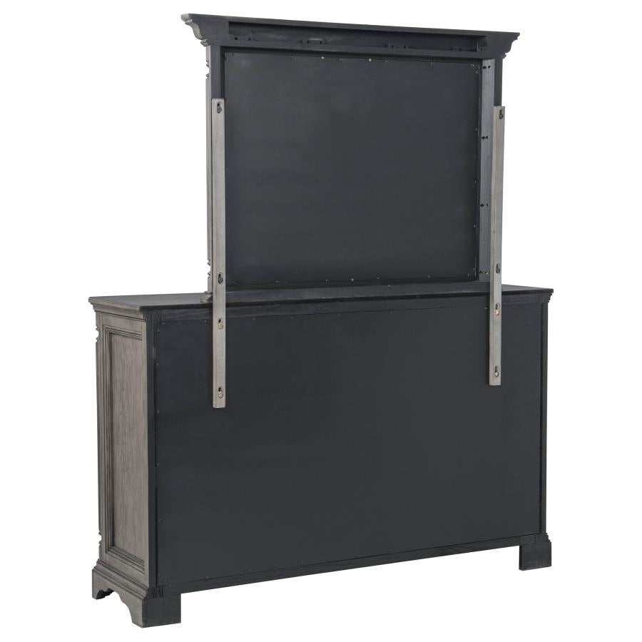 Cresswell Weathered Taupe 8-drawer Dresser with Mirror