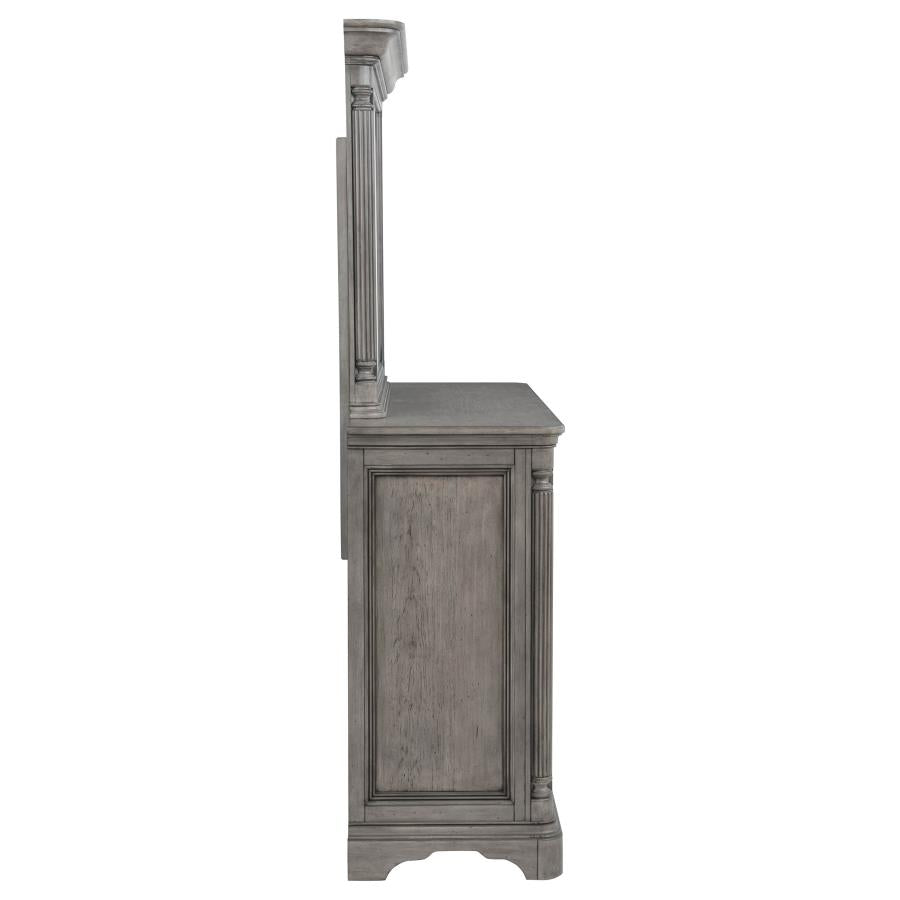 Cresswell Weathered Taupe 8-drawer Dresser with Mirror