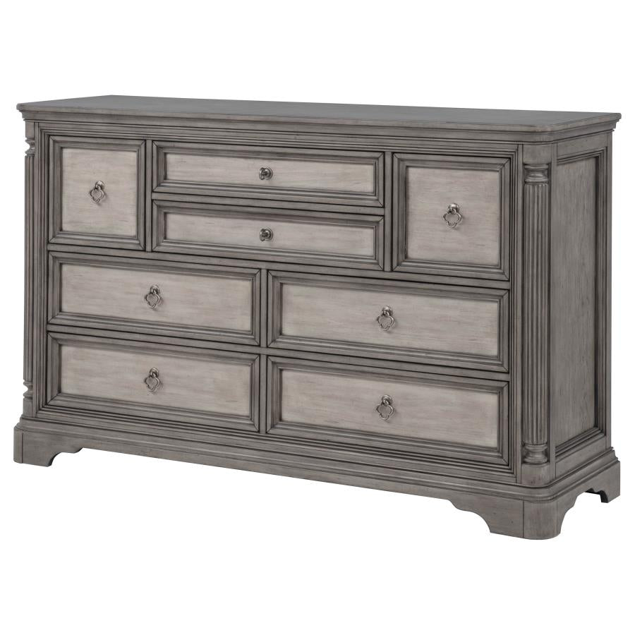 Cresswell Weathered Taupe 8-drawer Bedroom Dresser