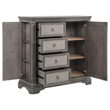 Cresswell Weathered Taupe 4-drawer Door Chest with Hidden Storage by Coaster at Eve Furniture