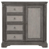 Cresswell Weathered Taupe 4-drawer Door Chest with Hidden Storage by Coaster at Eve Furniture