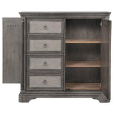 Cresswell Weathered Taupe 4-drawer Door Chest with Hidden Storage by Coaster at Eve Furniture