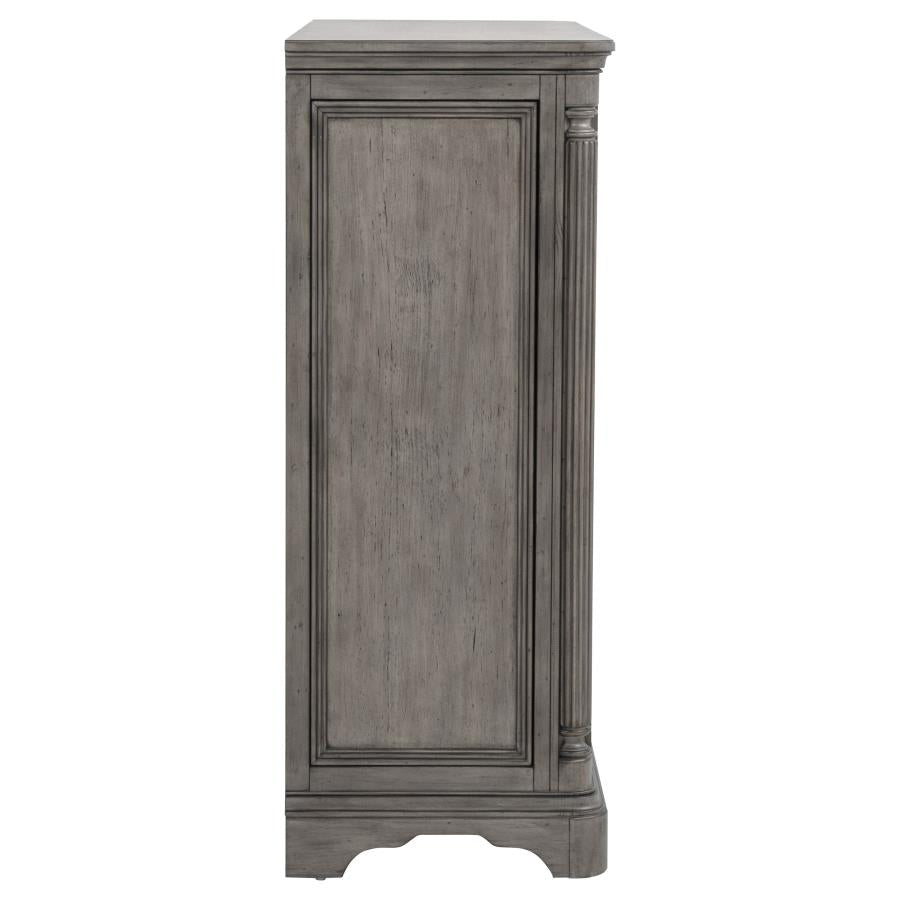 Cresswell Weathered Taupe 4-drawer Door Chest with Hidden Storage by Coaster at Eve Furniture