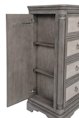 Cresswell Weathered Taupe 4-drawer Door Chest with Hidden Storage by Coaster at Eve Furniture