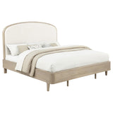 Lucaire Sandstone California King Upholstered Panel Bed