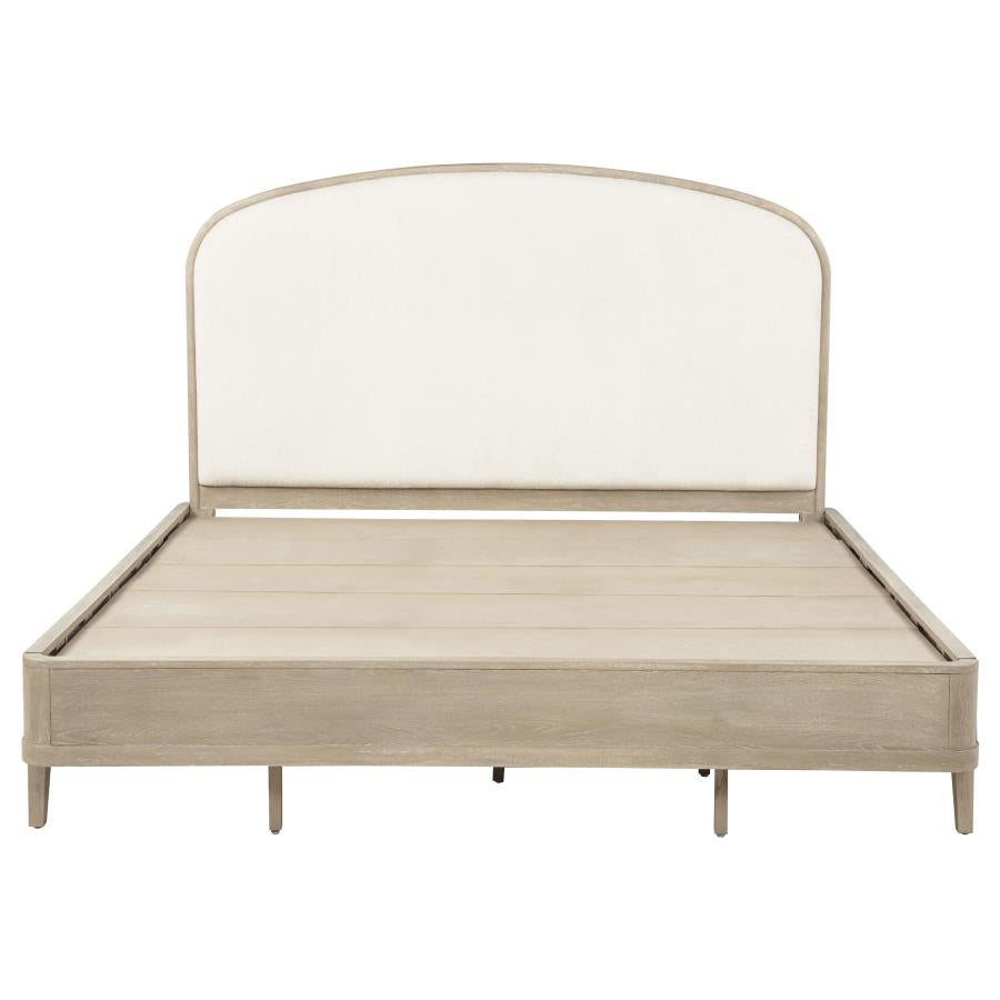 Lucaire Sandstone California King Upholstered Panel Bed