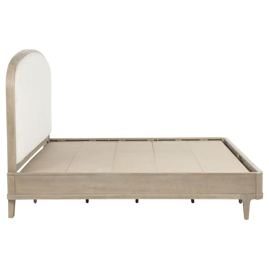 Lucaire Sandstone California King Upholstered Panel Bed