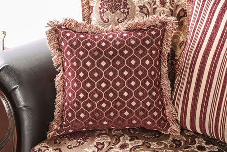 Franklin Burgundy/Espresso Sofa by Furniture of America at Eve Furniture