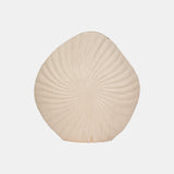 23" White Sand Shell Vase, White