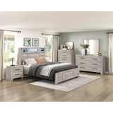 Everett Gray Bookcase Panel Bedroom Set by Homelegance at Eve Furniture