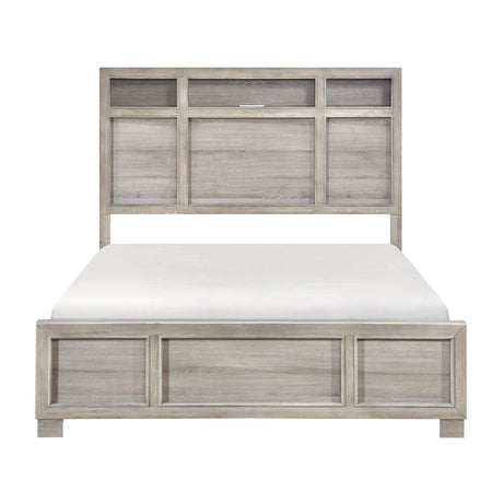 Everett Gray Bookcase Panel Bedroom Set by Homelegance at Eve Furniture