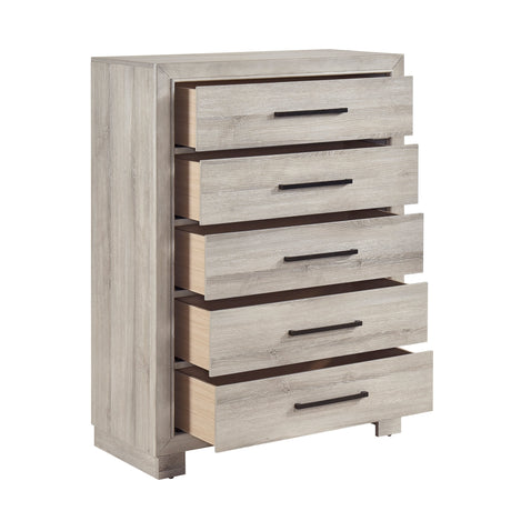 Everett Gray Bookcase Panel Bedroom Set by Homelegance at Eve Furniture