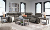 Hoopster Gunmetal 6-Piece Power Reclining Sectional