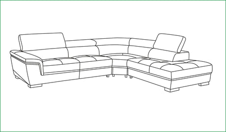 2383 Sectional Left by ESF Furniture at Eve Furniture