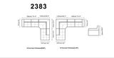 2383 Sectional Left by ESF Furniture at Eve Furniture