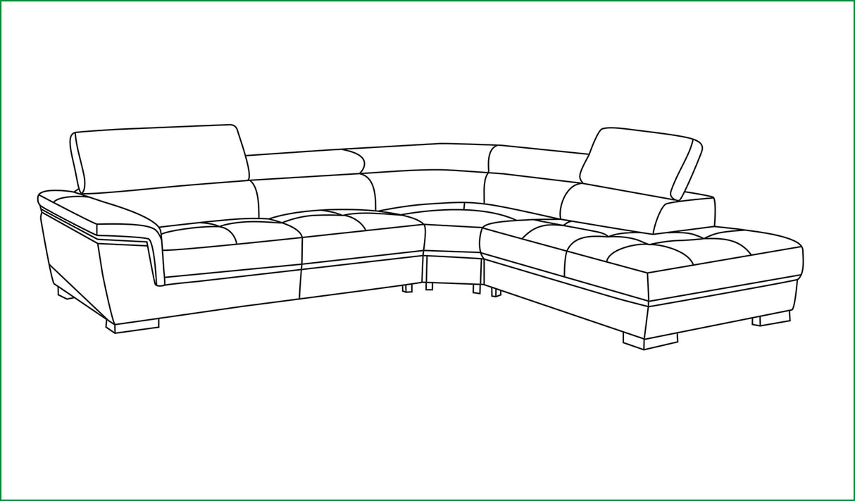 2383 Sectional Right by ESF Furniture at Eve Furniture