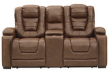 Owner's Box Thyme Power Reclining Loveseat with Console