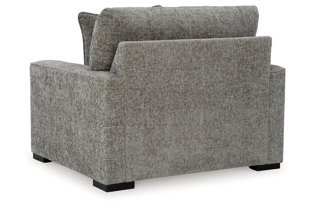 Dunmor Graphite Oversized Chair and Ottoman