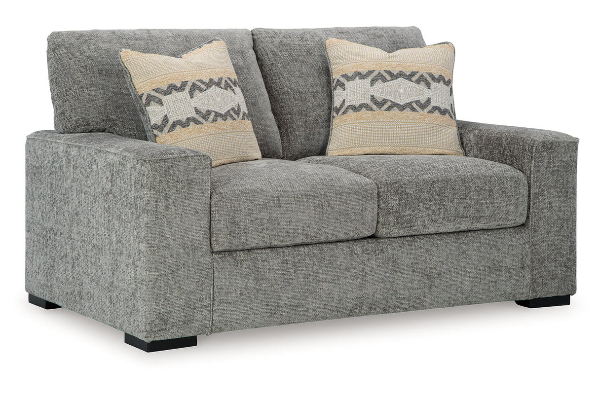 Dunmor Graphite Sofa, Loveseat, Oversized Chair and Ottoman