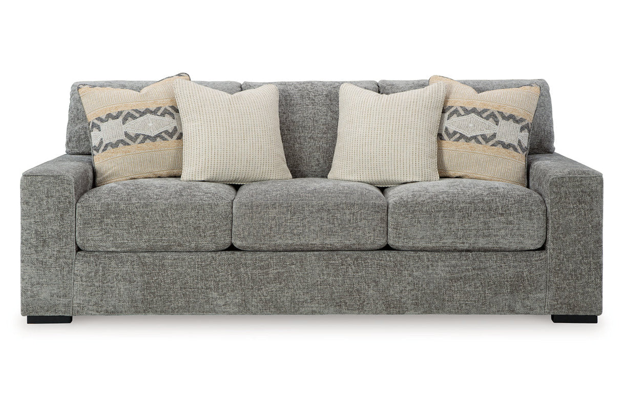 Dunmor Graphite Sofa, Loveseat, Oversized Chair and Ottoman