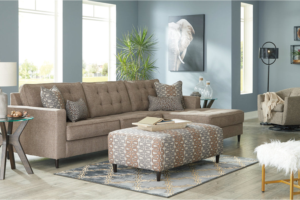 Flintshire Auburn Oversized Accent Ottoman