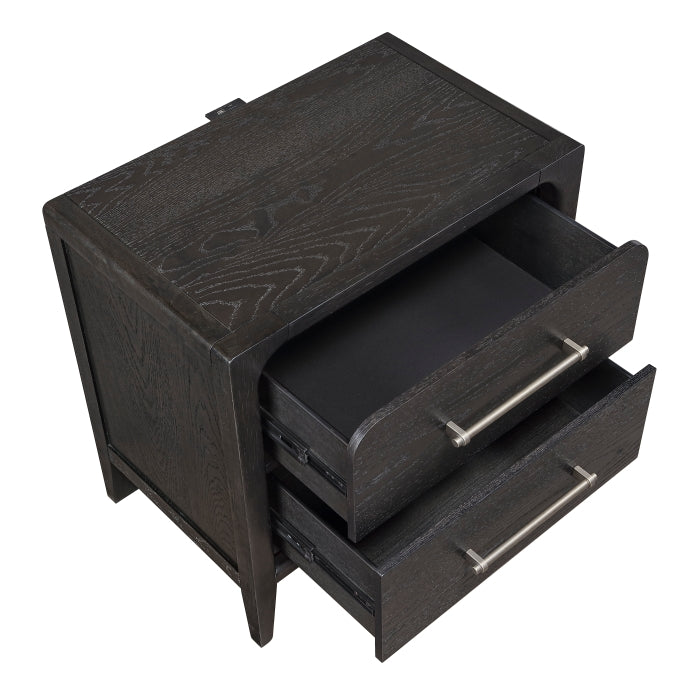 Elowen Black 5pc Set (QB+NS+DR+MR+CH) by Homelegance at Eve Furniture