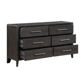 Elowen Black 5pc Set (QB+NS+DR+MR+CH) by Homelegance at Eve Furniture