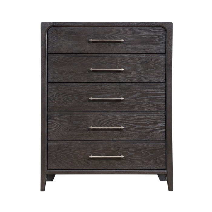 Elowen Black 5pc Set (QB+NS+DR+MR+CH) by Homelegance at Eve Furniture