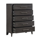 Elowen Black 5pc Set (QB+NS+DR+MR+CH) by Homelegance at Eve Furniture