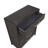Elowen Black 5pc Set (QB+NS+DR+MR+CH) by Homelegance at Eve Furniture