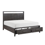 Elowen Black 5pc Set (QB+NS+DR+MR+CH) by Homelegance at Eve Furniture