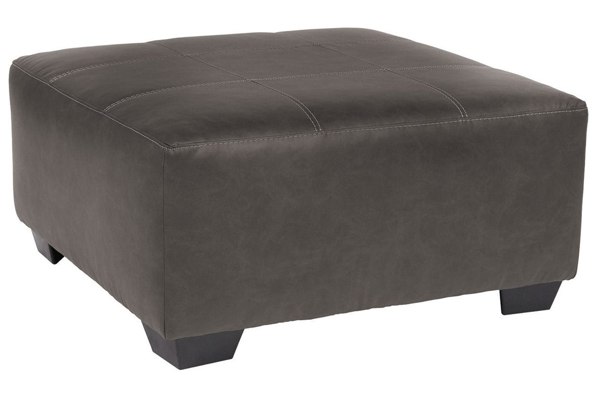 Aberton Gray Oversized Accent Ottoman