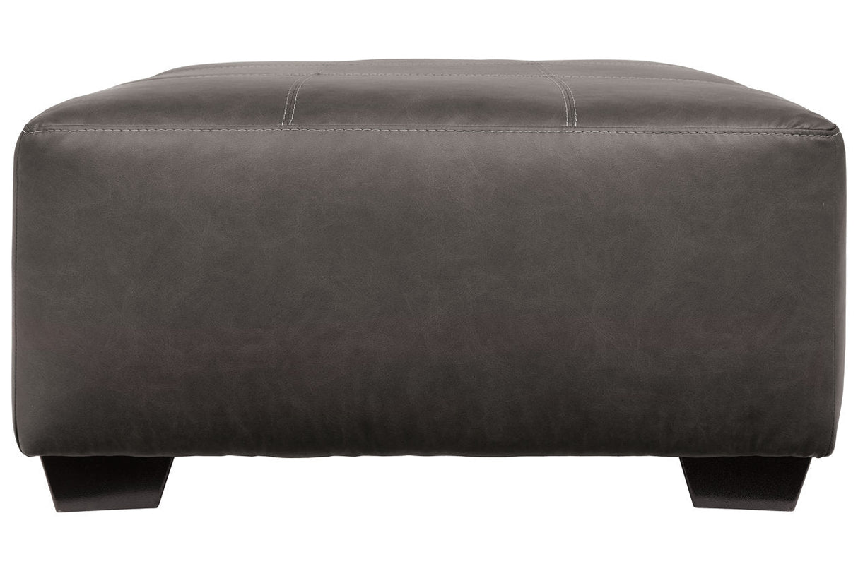 Aberton Gray Oversized Accent Ottoman