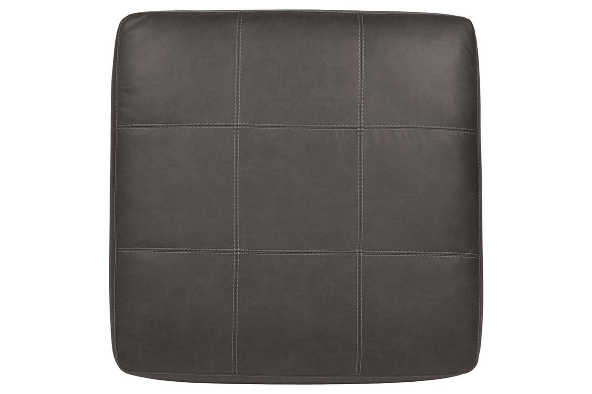 Aberton Gray Oversized Accent Ottoman