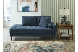 Bixler Navy Sofa and Chaise