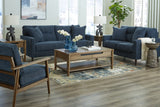 Bixler Navy Sofa, Loveseat and Chair