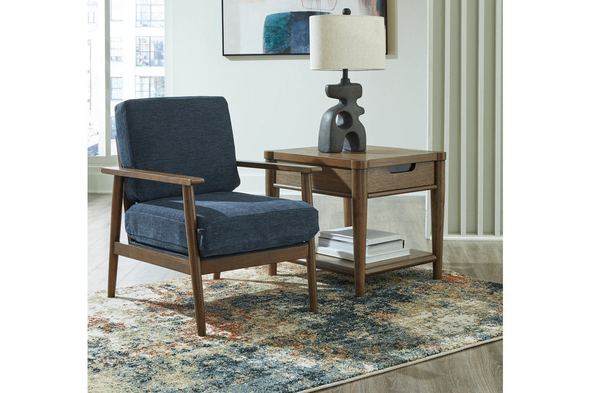 Bixler Navy Sofa, Loveseat and Chair