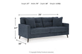 Bixler Navy Sofa, Loveseat and Chair