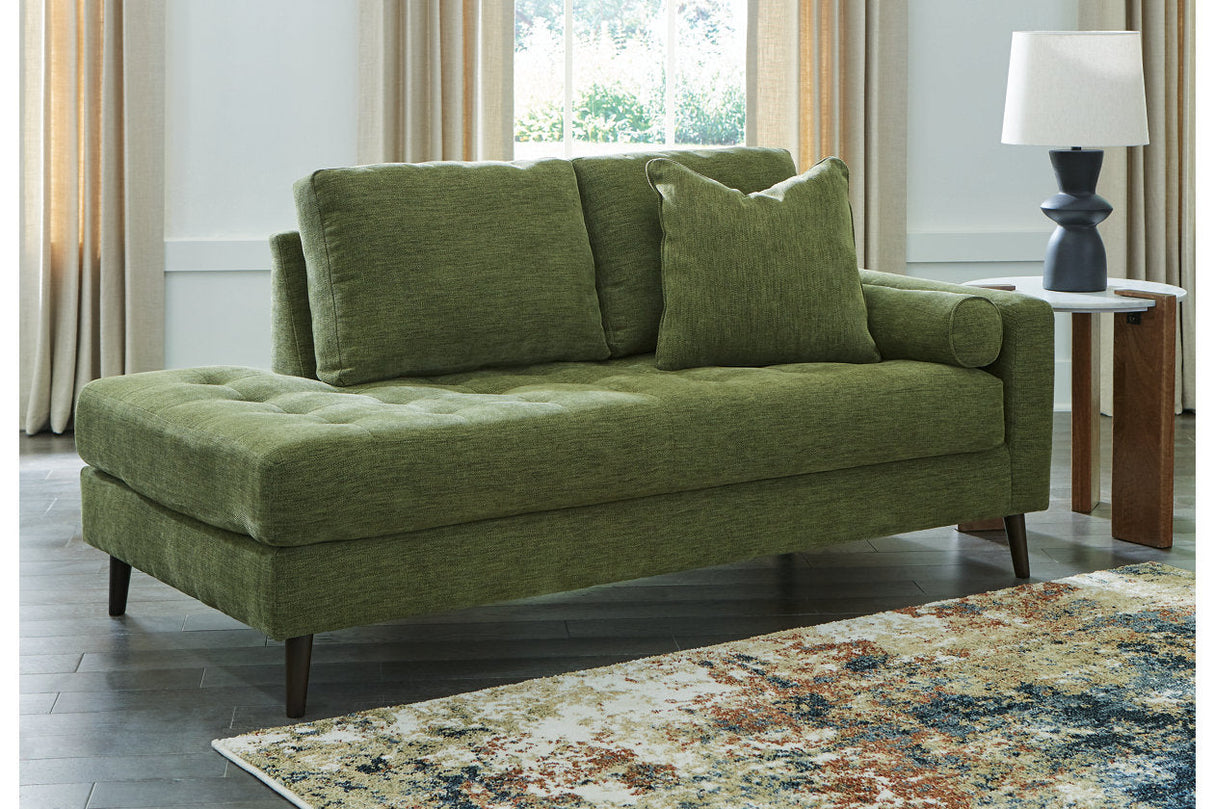 Bixler Olive Sofa and Chaise