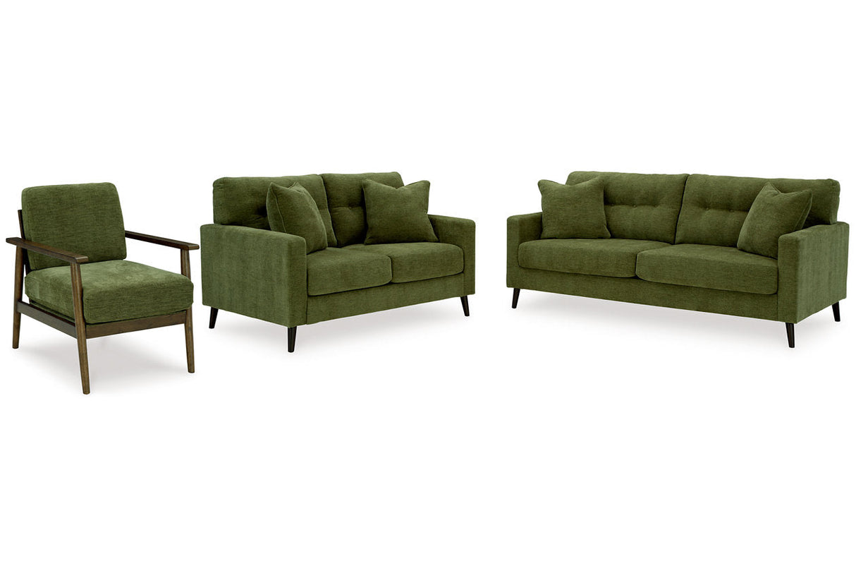 Bixler Olive Sofa, Loveseat and Chair