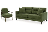 Bixler Olive Sofa and Chair