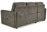 Kerle Charcoal 2-Piece LAF Chaise Sleeper Sectional