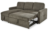 Kerle Charcoal 2-Piece LAF Chaise Sleeper Sectional