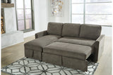 Kerle Charcoal 2-Piece LAF Chaise Sleeper Sectional